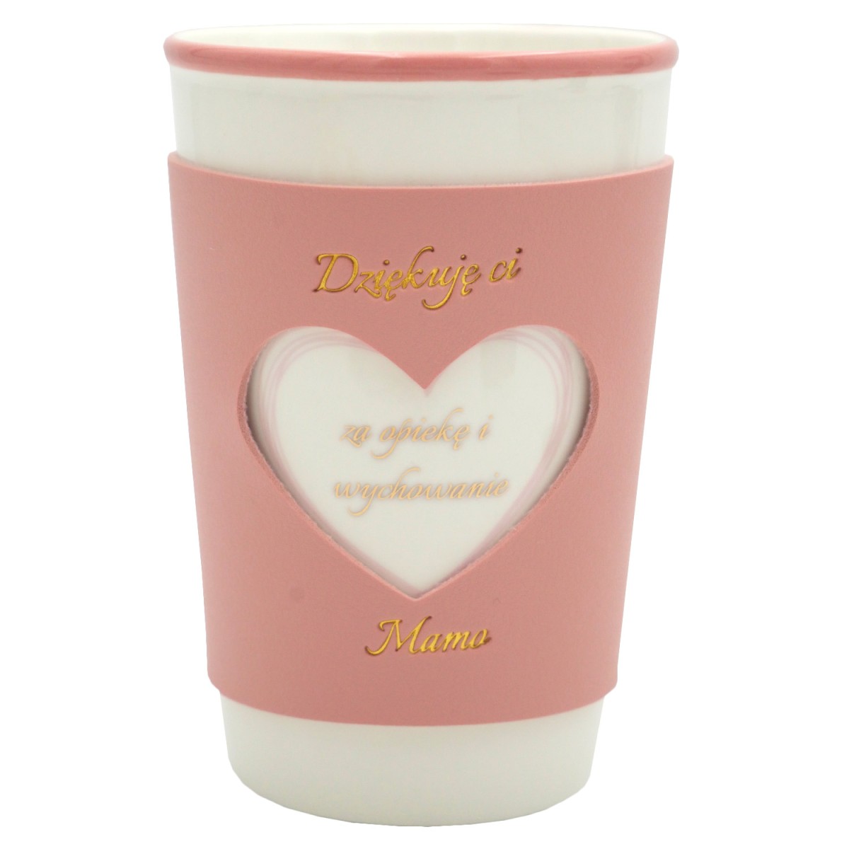 Kubek dla mamy - porcelanowy kubek z opaską 420ml